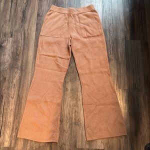 Athleta Ribbed Brown Knit Pants